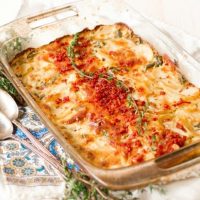 Bacon Green Bean Scalloped Potato Casserole