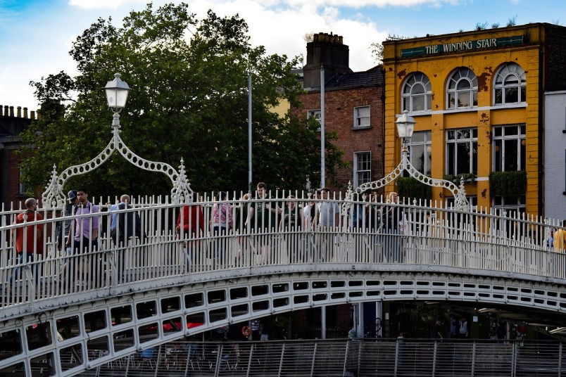 The Ha'Penny Bridge in Dublin