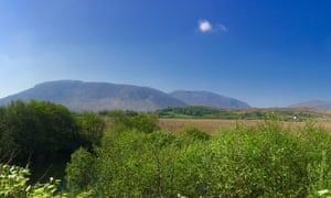 ‘Who knew a mountain range could sneak up on you?’: the Maumturk Mountains.