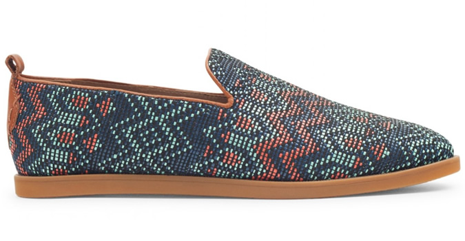 PARKER AZTEC BLUE SLIP ON LOAFER