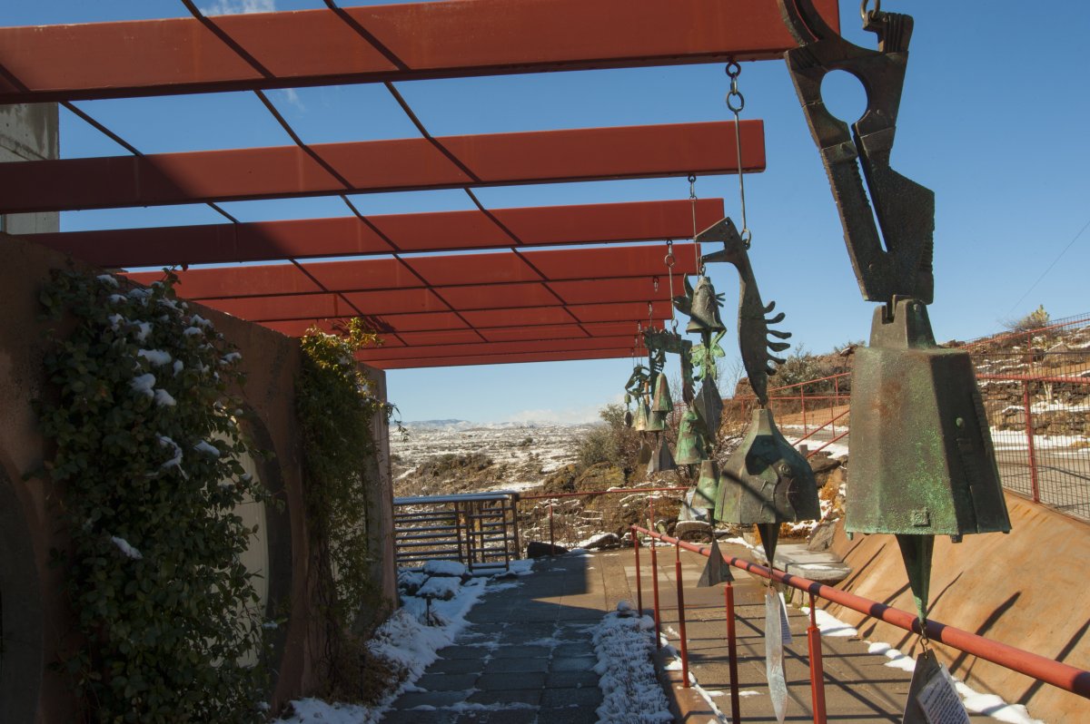 Arcosanti has an on-site foundry that produces bronze bells. (Wolfgang Kaehler/LightRocket/Getty Images)