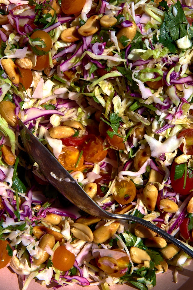 Lime & Blistered Peanut Coleslaw Recipe