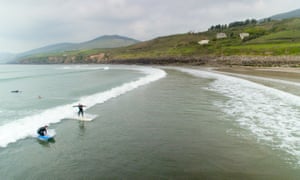 Kieran Meeke surfing on Inch Beach in Kerry.