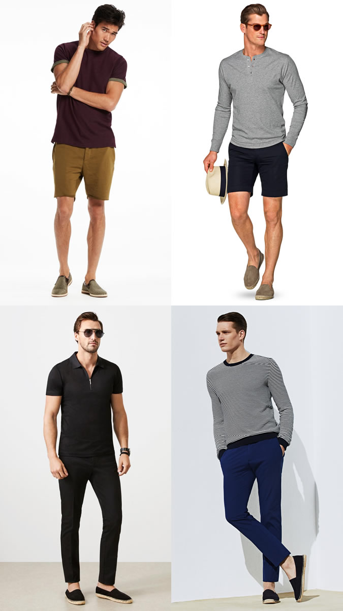 Men's Summer Espadrilles Outfit Inspiration Lookbook