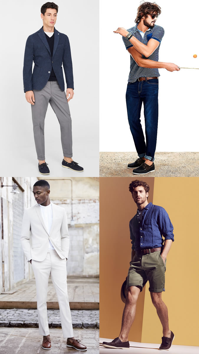 Men's Summer Boat/Deck Shoes Outfit Inspiration Lookbook