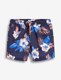 Next Navy Dark Neon Floral Swim Shorts