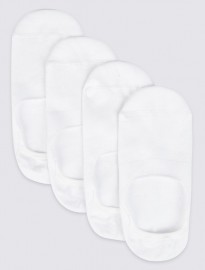 M&s Collection 4 Pack Cool & Freshfeet Invisible Shoe Liners