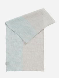 Linen Scarf With Fringed Edges