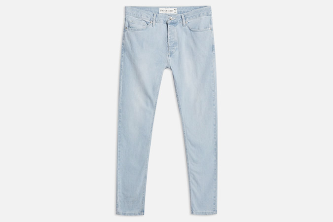 Topman Light Wash Skinny Jeans