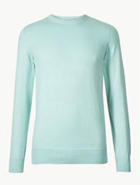 M&s Collection Pure Fine Cotton Crew Neck Jumper