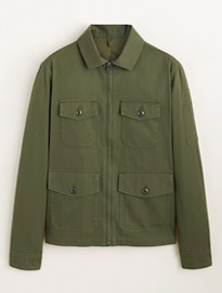 He By Mango Zipped Cotton Field Jacket