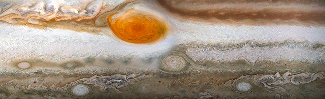 The Great Red Spot. (NASA/JPL-Caltech/SwRI/MSSS/Kevin M. Gill)