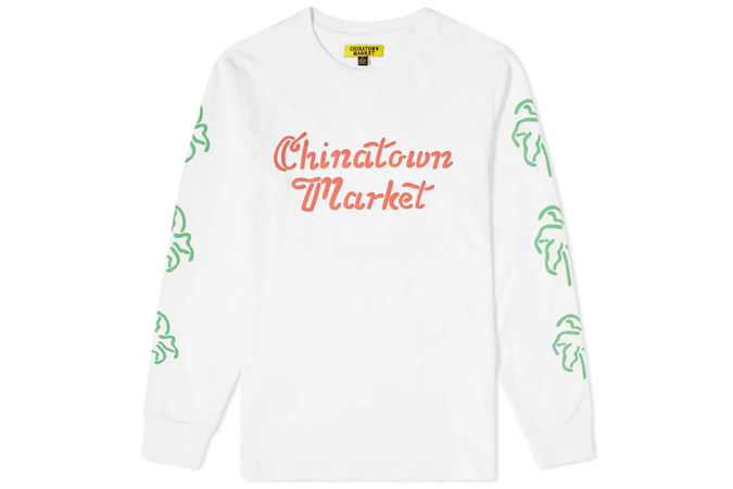 CHINATOWN MARKET LONG SLEEVE PALM TEE