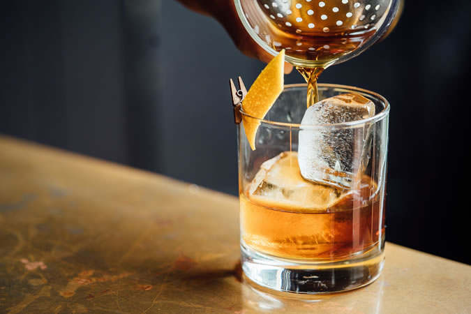 An Old-Fashioned Whiskey Cocktail