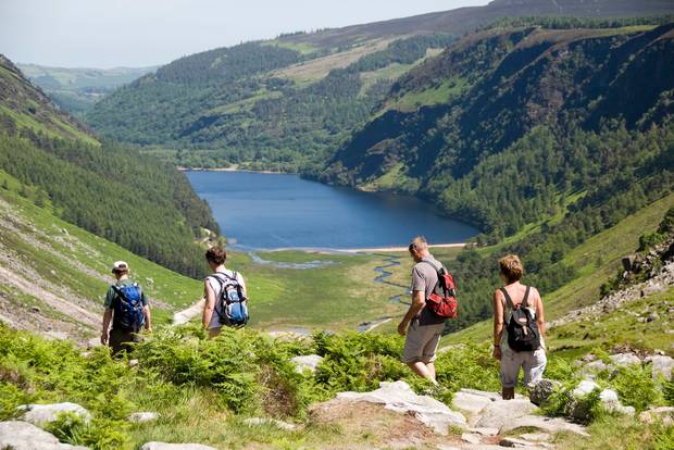 Descending into the Glenealo Valley at Glendalough Co Wicklow. Photo: Neal Haughton / Fáilte Ireland