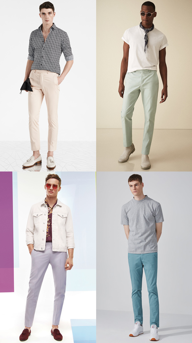 Men's Pastel Chinos Outfit Inspiration Lookbook