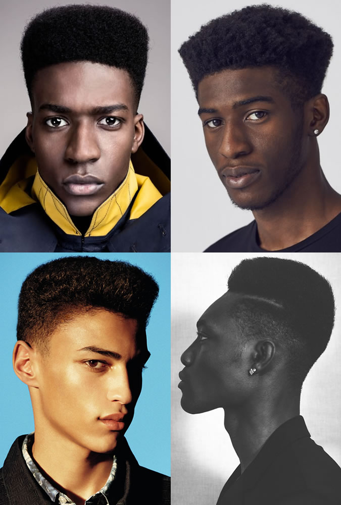 Men's Shaped Afro Hairstyles & Modern High Tops