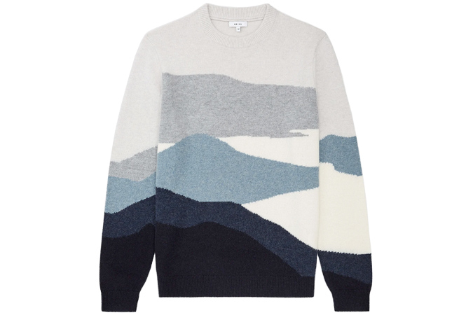 TURNER COLOUR BLOCKED CREW NECK JUMPER