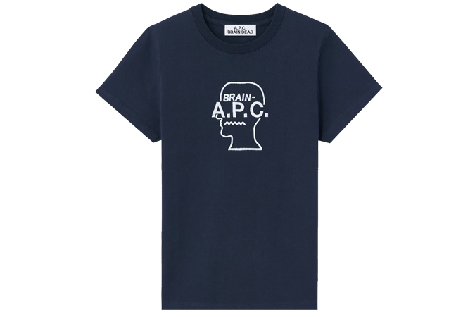 A.P.C. x Brain Dead Spooky T-Shirt - Dark Navy