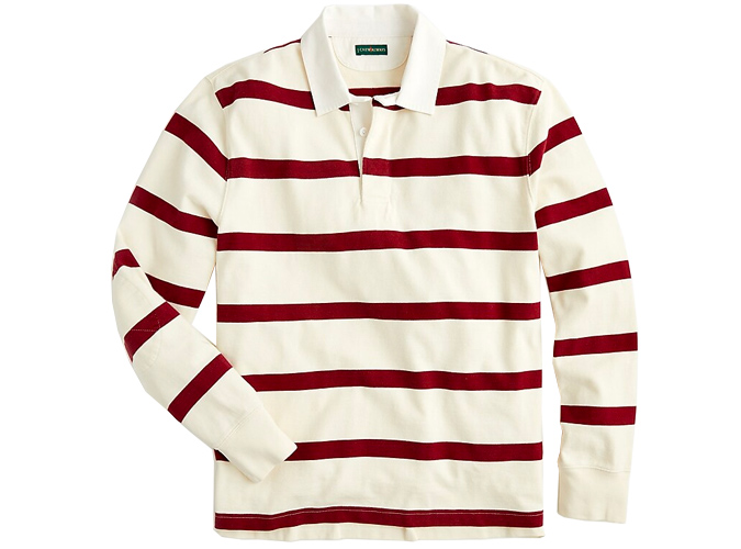 1984 Rugby shirt in burgundy stripe