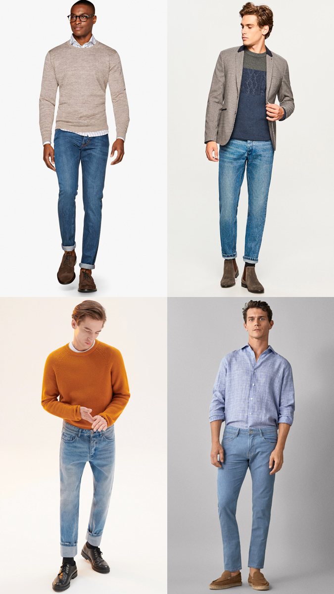 How to wear light wash jeans to work