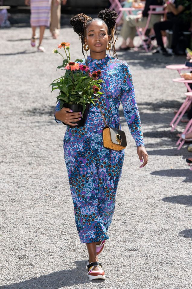 Kimberly Drew on the Kate Spade New York Spring 2020 runway.