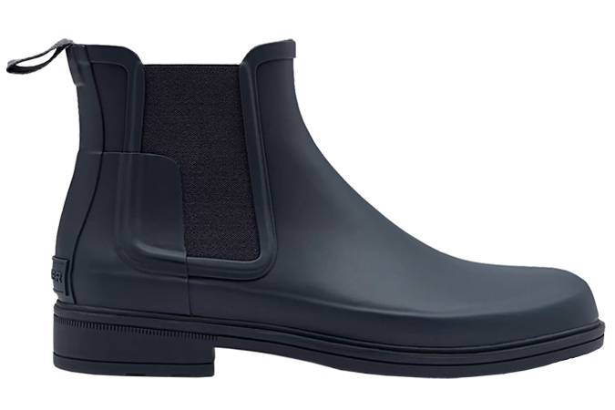 Men's Refined Slim Fit Chelsea Boots: Navy