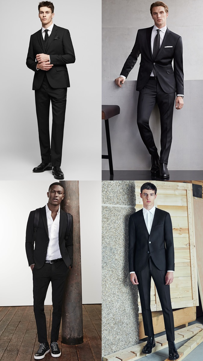 How To Wear A Black Suit And White Tie