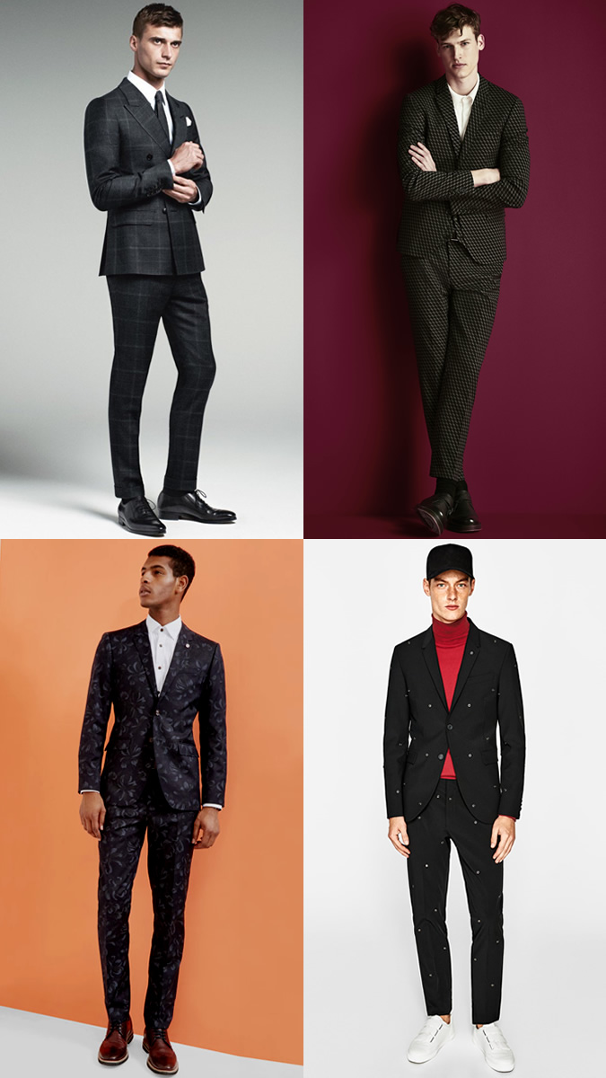 How To Wear A Black Patterned Suit