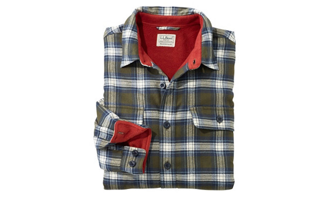 Fleece-Lined Flannel Shirt, Traditional Fit