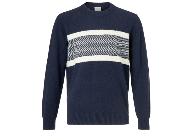 John Lewis & Partners Placement Stripe Lambswool Jumper