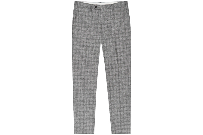 AVON SLIM FIT CHECKED TROUSERS