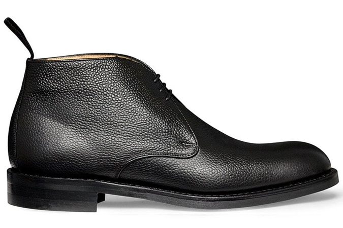 CHEANEY Jackie III R Chukka Boot in Black Grain Leather