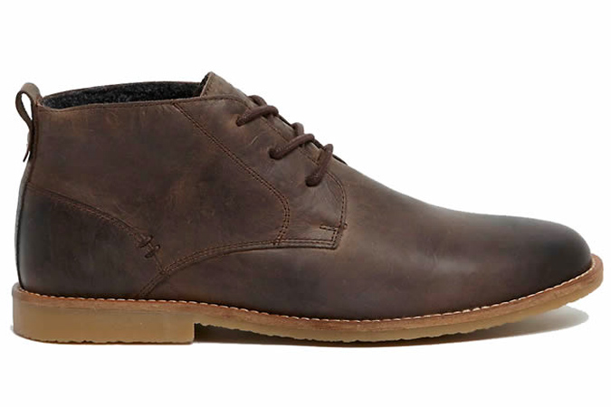 River Island Brown leather chukka boots