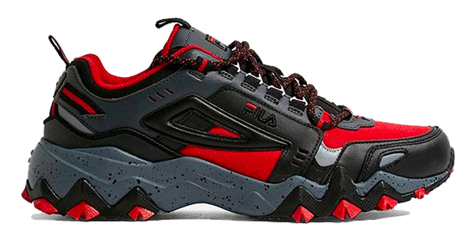 FILA Oakmont TR Black and Red Trainers