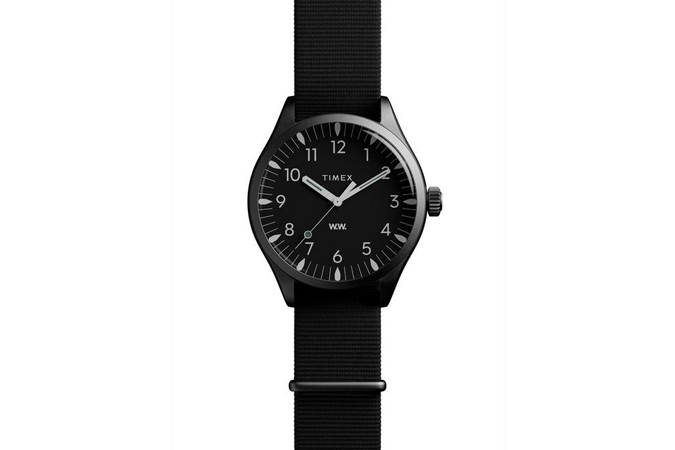 wood wood x Timex Waterbury 38mm Watch - Black/Black