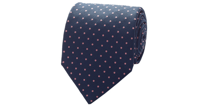 Polka Dot Woven Silk Tie