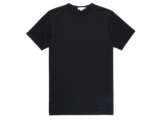 sunspel Men's Classic Cotton T-Shirt In Black