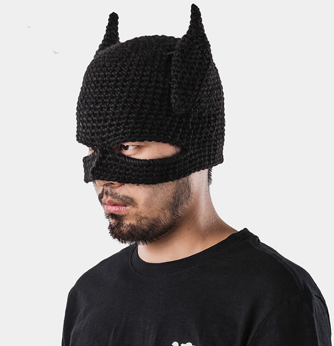 Men's novelty bat beanie