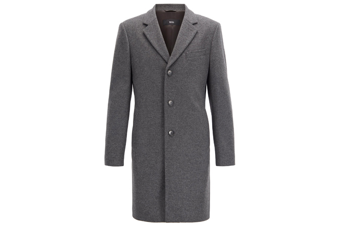 hugo boss Formal coat in wool and cashmere with notch lapels