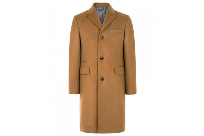 jaeger SINGLE BREASTED WOOL CASHMERE OVERCOAT