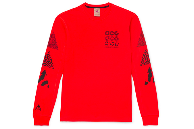 NIKE ACG NRG Logo-Print Waffle-Knit Sweatshirt