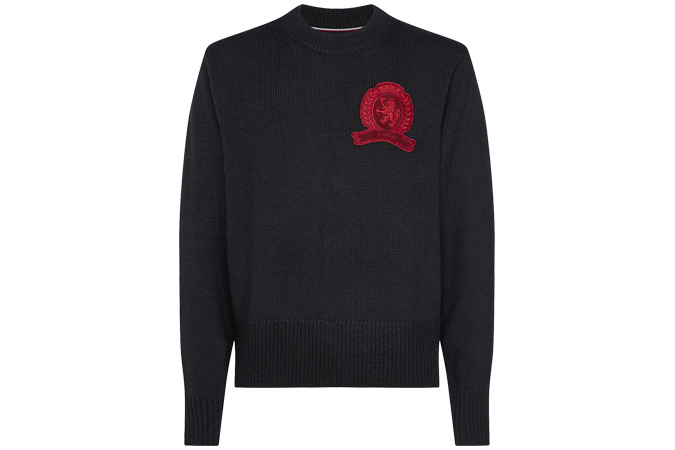 CREST PATCH WOOL JUMPER