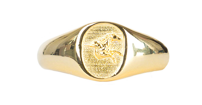 Serge DeNimes Pegasus Signet Ring