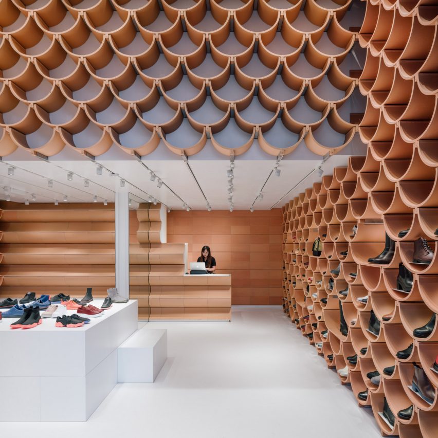 Camper store in Barcelona, designed by Kengo Kuma