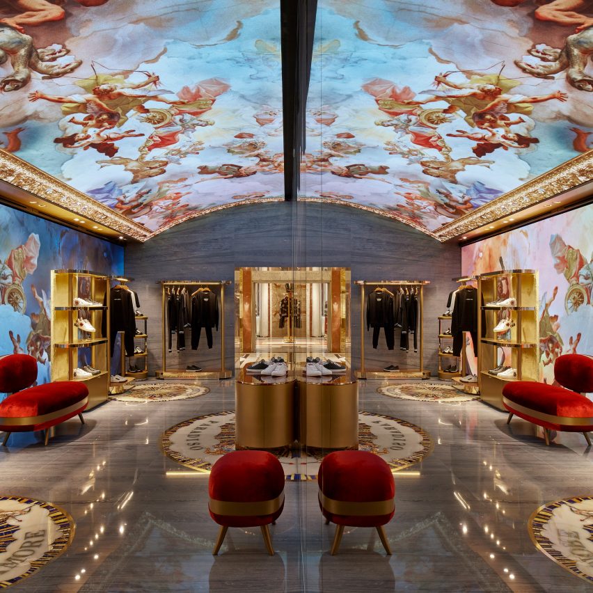 Dolce & Gabbana Piazza di Spagna store by Carbondale features digital fresco