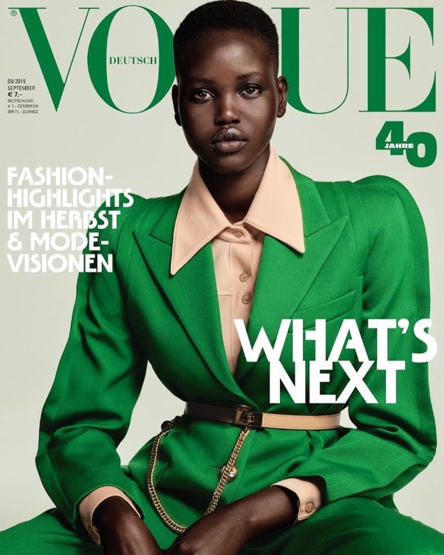 Vogue Germany September 2019 : Adut Akech & Rebecca Longendyke by Chris Colls