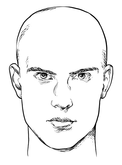 Rectangle/Oblong Face Shape - Men