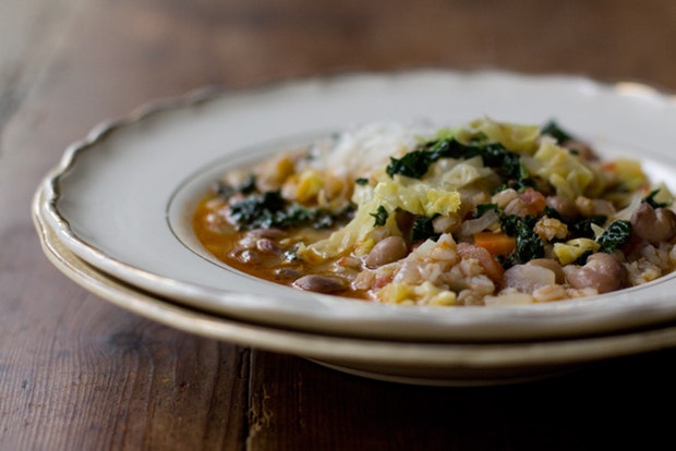 Simple Farro & Bean Soup