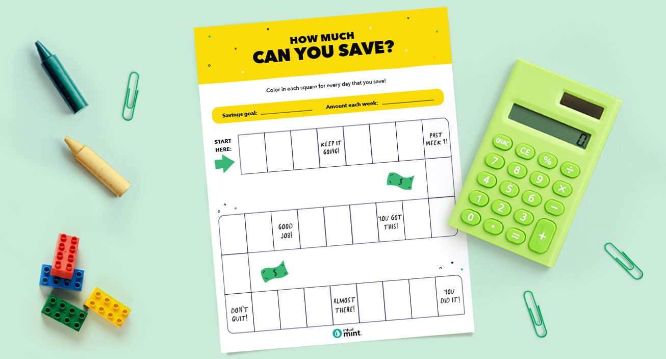 Savings Game Printable Mockup